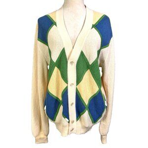 Vintage Unisex Maus & Hoffman Sweater Argyle 100% Alpaca Soft